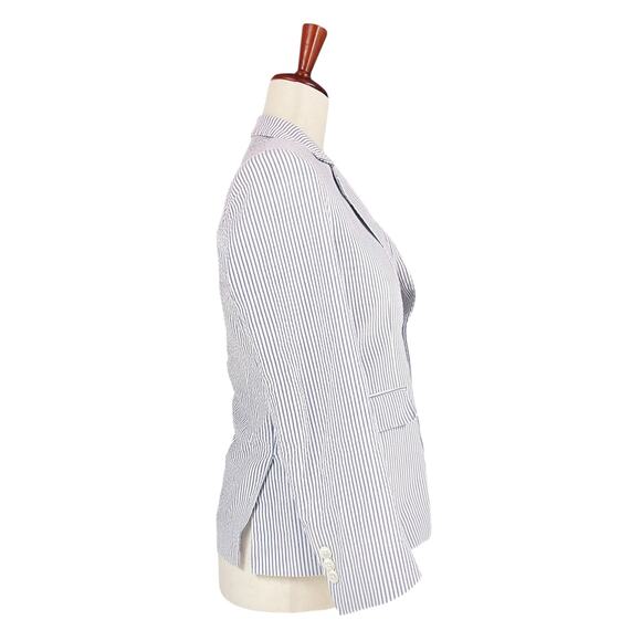 BROOKS BROTHERS Seersucker 2-Button Blazer Size 12 *runs 1-2 sizes small* - Picture 5 of 8